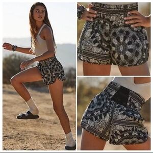 Free People Movement | The Way Home Black Bandana Paisley Print | Sz M
